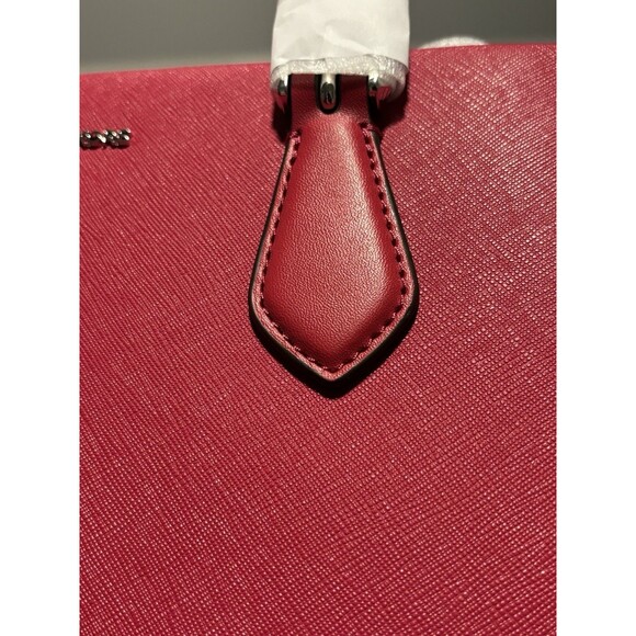 MICHAEL KORS MARILYN MEDIUM SATCHEL SHOULDER BAG MK DARK RASPBERRY PINK LEATHER - Picture 5 of 12